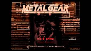 Metal Gear Solid Pilot Disk Unlocked Other Options in Main Menu