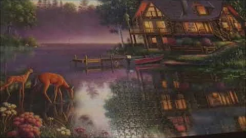 2000 Piece Jigsaw Puzzle time lapse Kim Norlien  Cabin Fever  Buffalo Games
