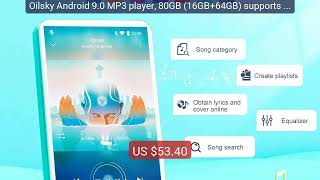 Oilsky Android 9.0 MP3 player, 80GB (16GB+64GB) supports Bluet... — Best Buy 2026 | Great Quality!