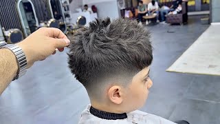 ✅تعليم قص وتدريج شعر الاطفال👶 باحدث ستايل💯للمبتدئين 