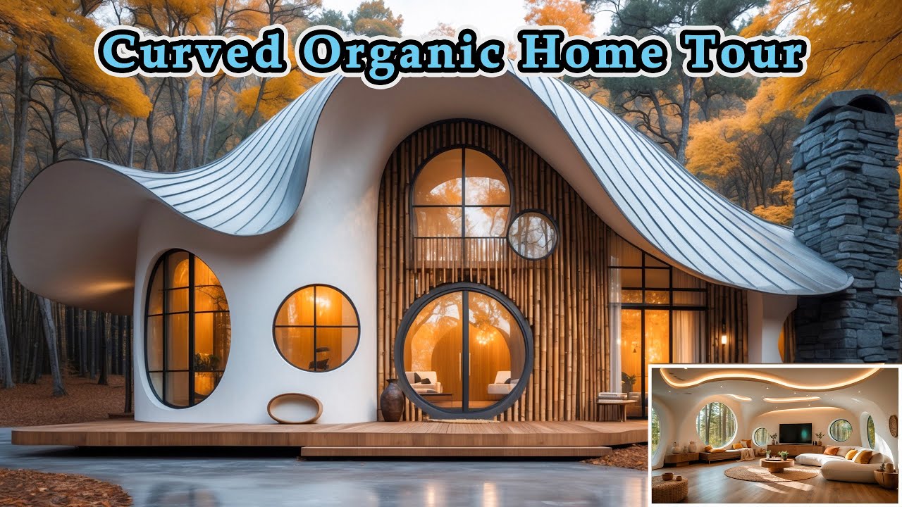 Explore a Tiny House in the Forest | Curved Organic Home Tour