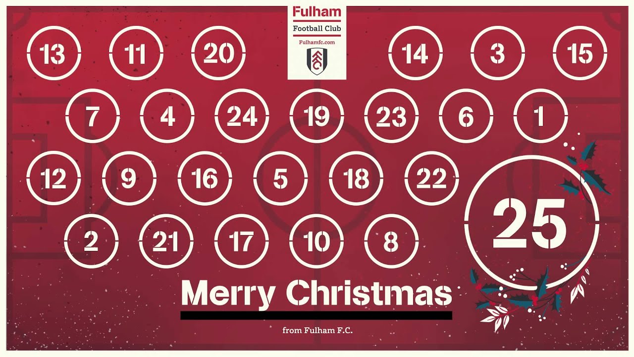 Fulham FC Advent Calendar fulham fc schedule
