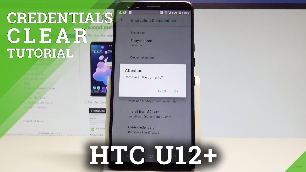How to Clear Credentials in HTC U12+ - Remove Certificates |HardReset ...