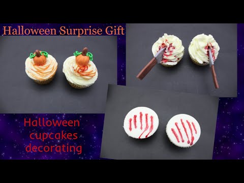 How to make Amazing Halloween cupcakes || 3 ways of making Halloween cupcake