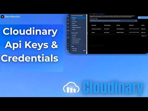 Finding Your Cloudinary API Key, Cloud Name, and Credentials - Becodewala | Get Cloudinary api key