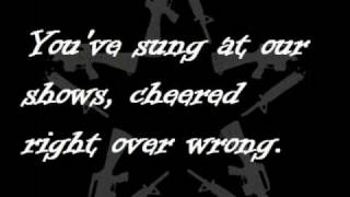 Video thumbnail of "protest song (lyrics) - anti-flag"