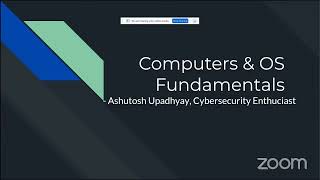 Launch of Free Cyber Security & Digital Forensics Training & Internship - Computer & OS Fundamentals