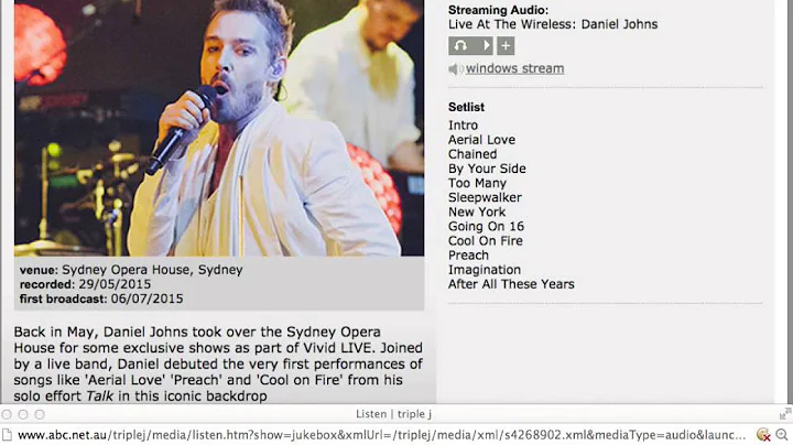 Daniel Johns VIVID Sydney Opera House - FULL SHOW ...