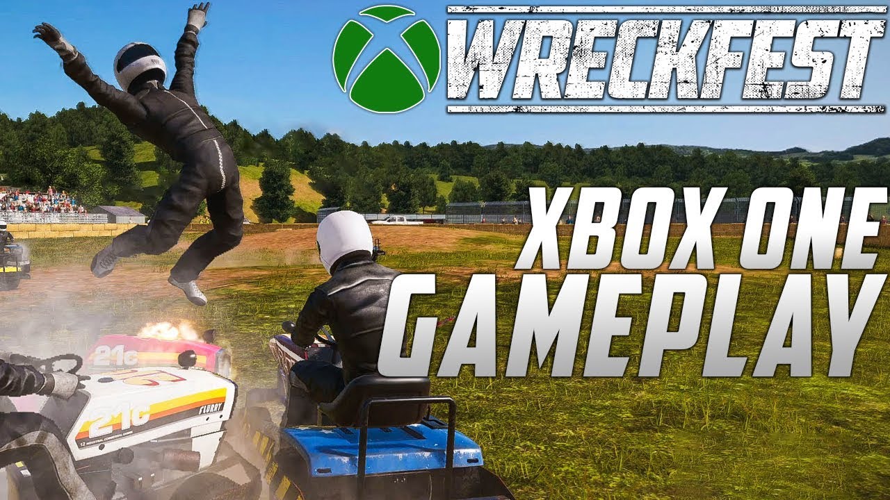 YEETING PEOPLE OFF LAWN MOWERS Wreckfest Xbox One Gameplay YouTube