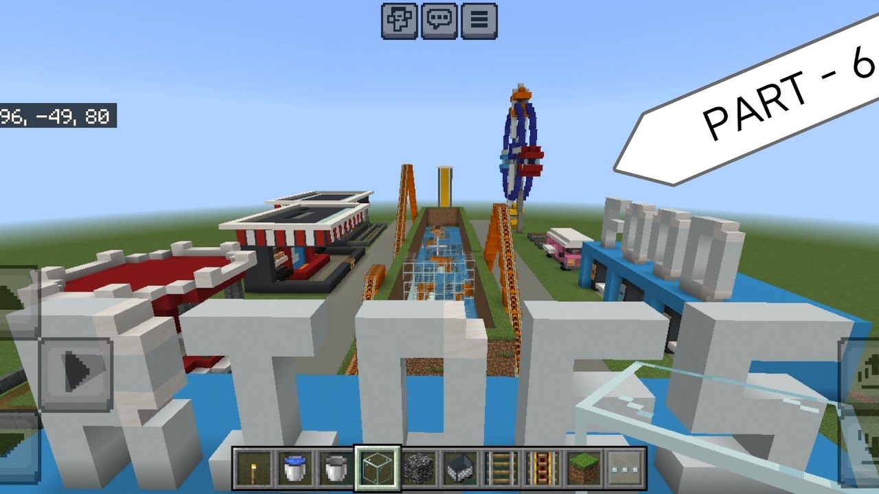 Minecraft building our fourth working ride in amusement park part - 6 ...
