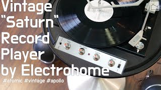 Vintage Saturn Tulip Base Record Player By Electohome