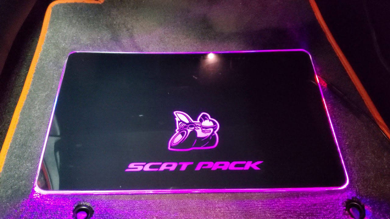 Aoonauto Dodge LED Car Floor Mats Automobile Mat Lighting Decoration Upgrade The Car