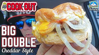 Cook Out® Cheddar Style BIG Double Burger Review!  | BETTER Than 5 Guys? | theendorsement
