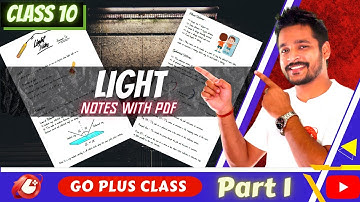 Light - Reflection and Refraction Plane Mirror Notes of Class 10th 2023-24 | Notes with PDF