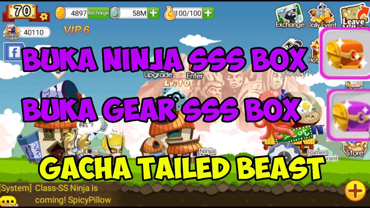 BUKA GEAR SSS BOX & NINJA SSS BOX SAMBIL GACHA TAILED BEAST - NINJA ...