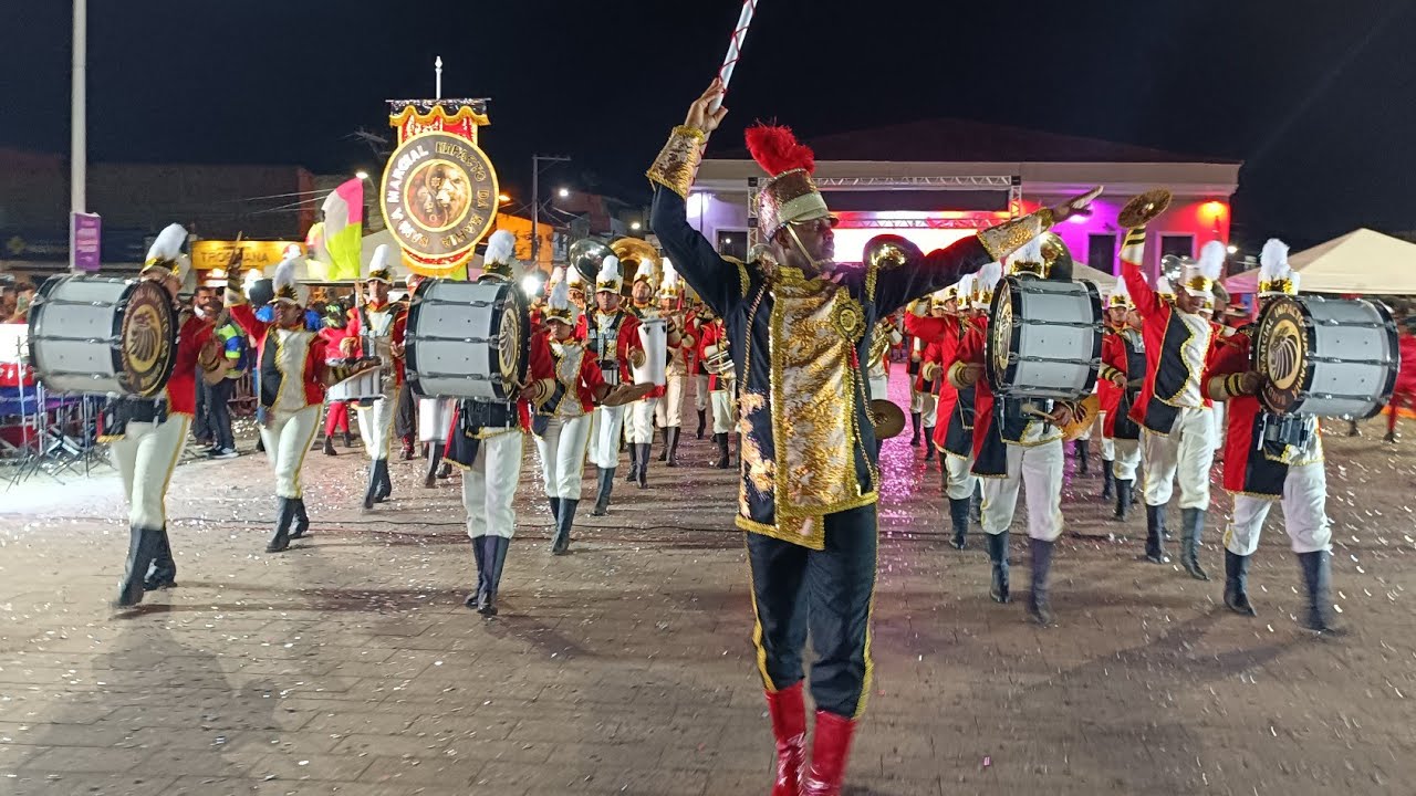 Banda marcial Impacto da Bahia no Concurso de Bandas e Fanfarras de Mata de São João 2024