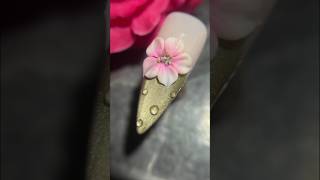 Cateye with 3D flower nail tutorial 🌸 Flower Nail Art #shorts #ytshorts #viral #nailart #shortsfeed