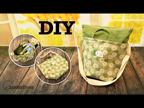💖How to Make a Versatile Sling Bag or Wide-Bottomed <strong>Tote</strong> Bag