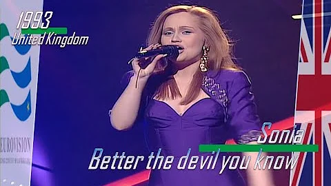 eurovision 1993 United Kingdom 🇬🇧 Sonia - Better the devil you know ᴴᴰ