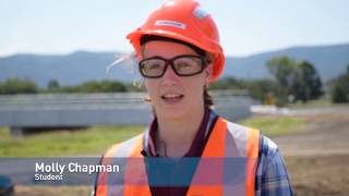 Dapto High students visit Fairwater Fowlers road project March 2019