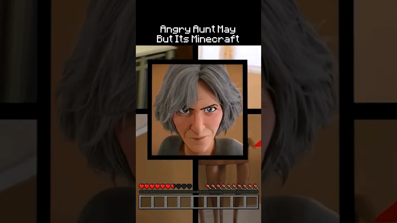 Spiderman's Aunt May But Its Minecraft 😡 | Spider-Man: Into the Spider-Verse Movie