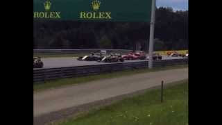 Raikkonen Crash Austria 2015!  Did Alonso Hit Him? Slowmotion