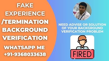 Background Verification Case No 57 Termination Due to Fake Documents Fake Salary Slips #BGV
