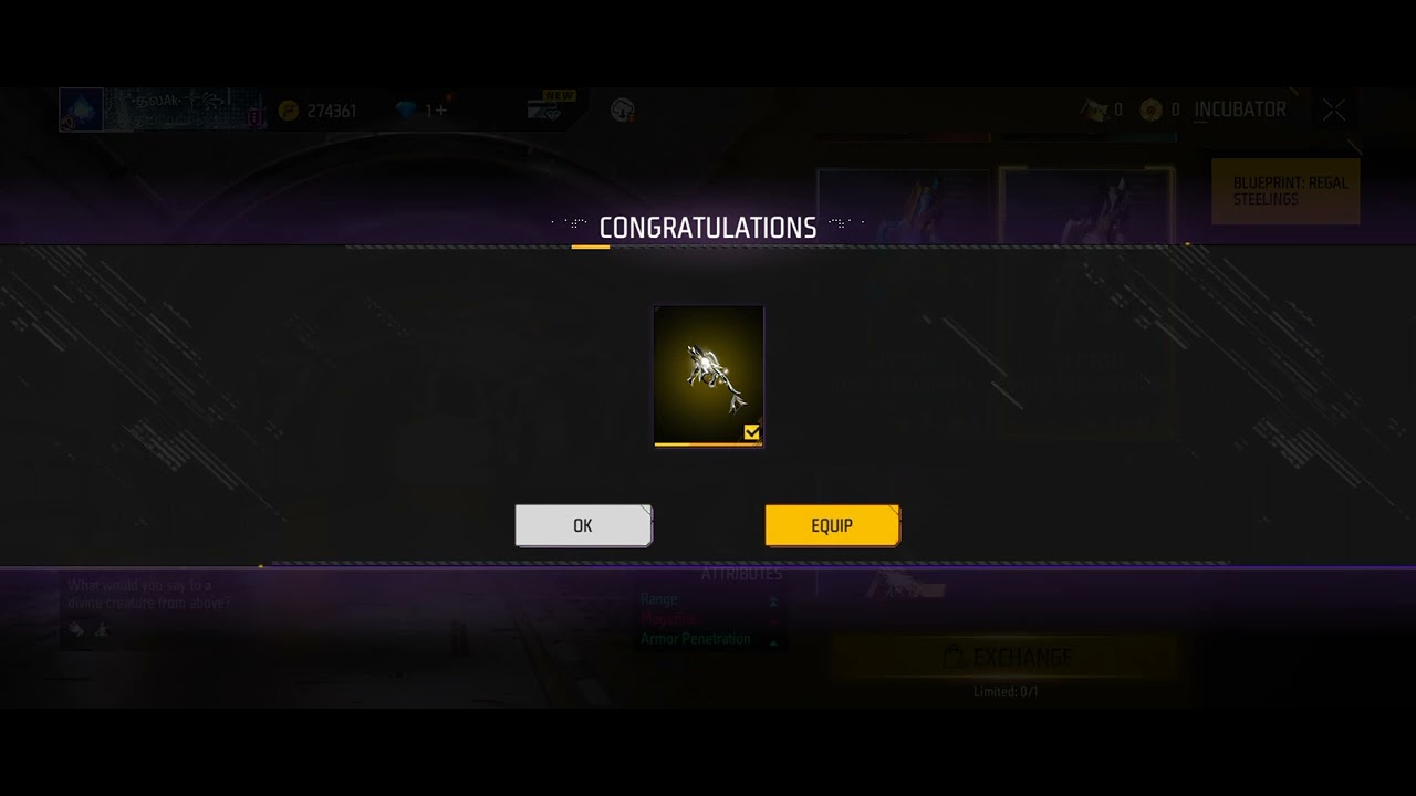 Free fire incubator vector gun .🤩 Like share subscribe