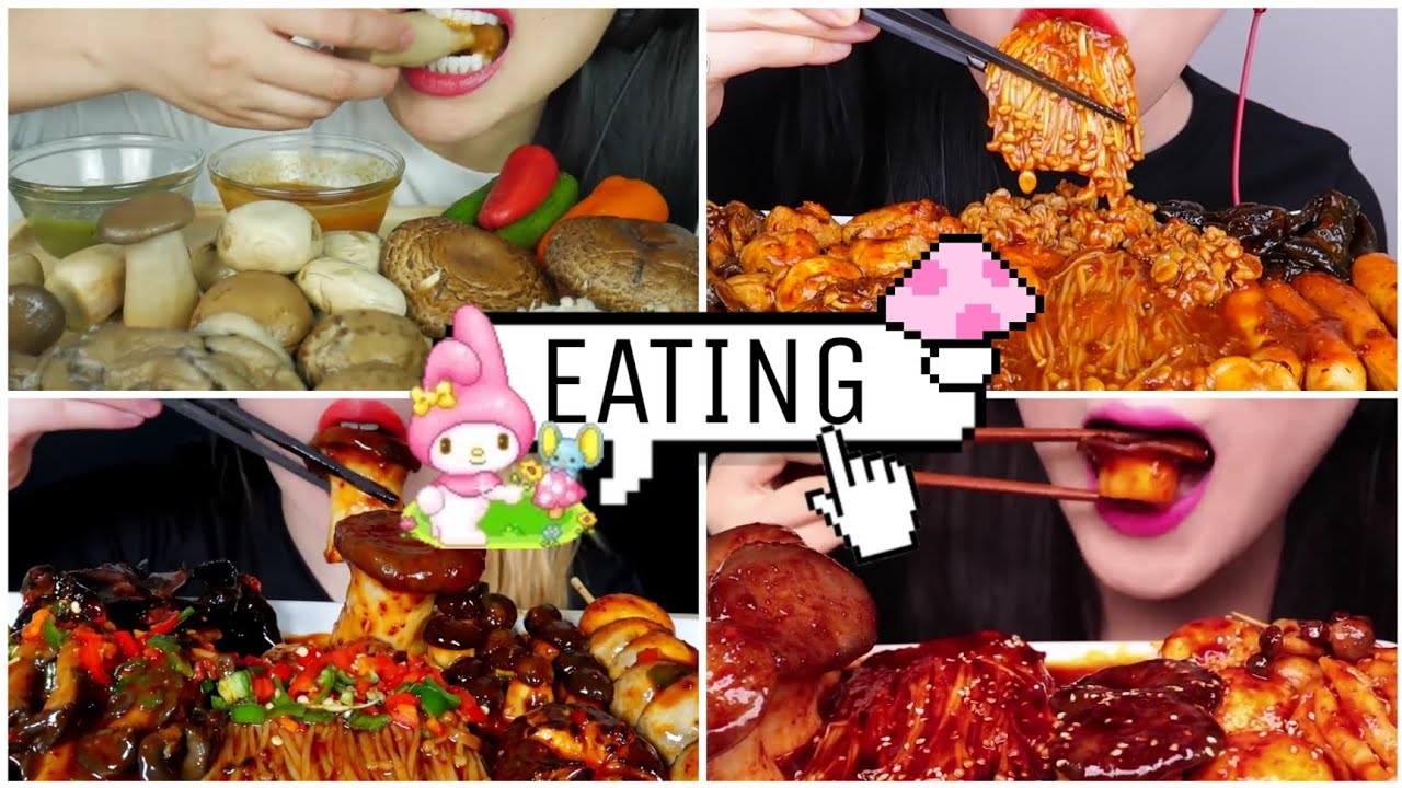MUSHROOMS EATING SOUNDS||compilation||MUKBANG [ASMR] NO TALKING