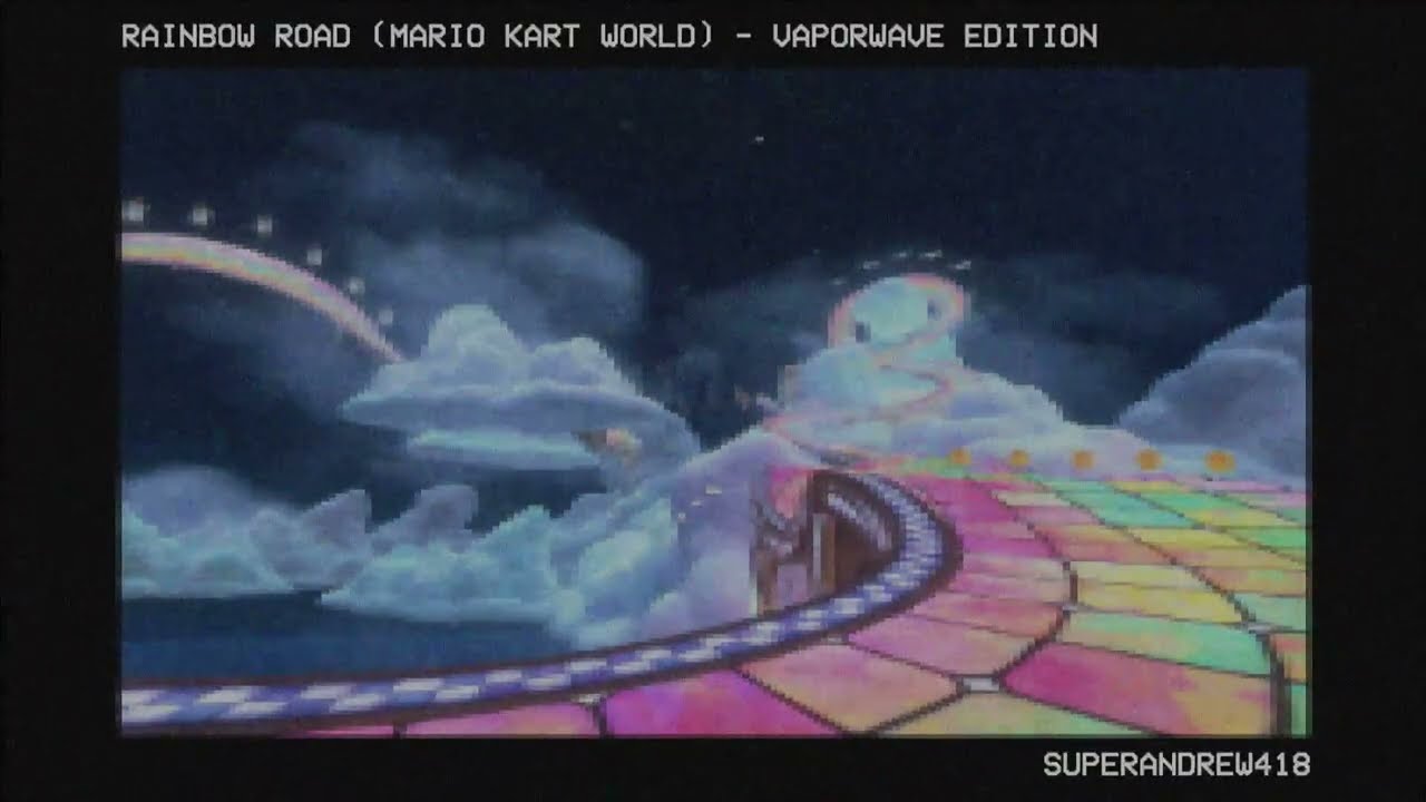 Rainbow Road (Mario Kart World) - Vaporwave Edition