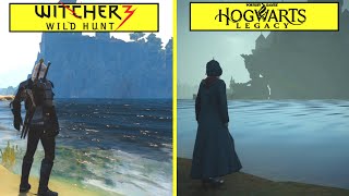 Hogwarts Legacy vs The Witcher 3: Wild Hunt - Nintendo Switch Details & Graphics Comparison | 4K