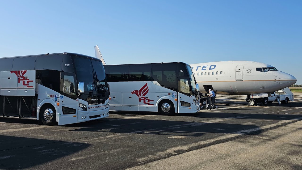 Airfield Pickup & Police-Led Convoy - 2024 Prevost H3-45 POV Drive