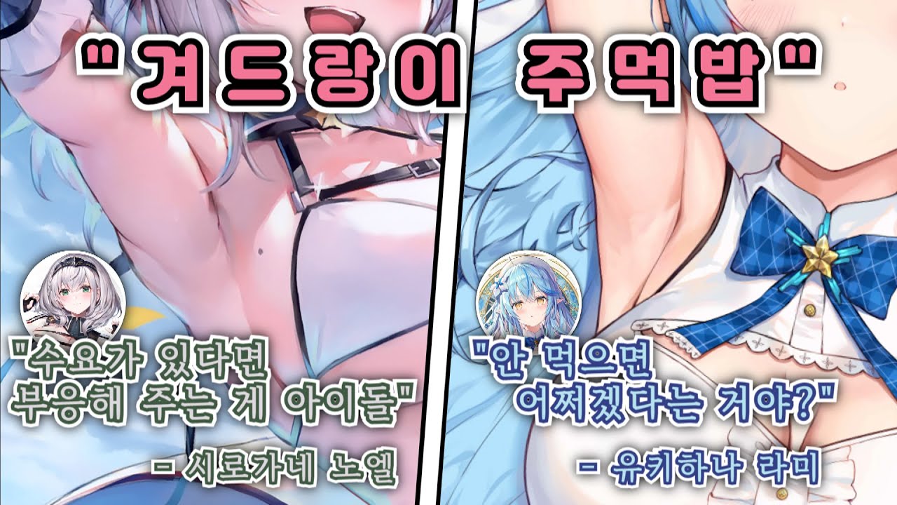 삼시세끼 이것만 먹기 가능 【시로가네 노엘 / 유키하나 라미 / 홀로라이브】