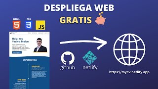 🚀 Cómo desplegar página web GRATIS | Tutorial usando Netlify y GitHub