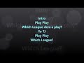 Which league ,__--_----lyrics