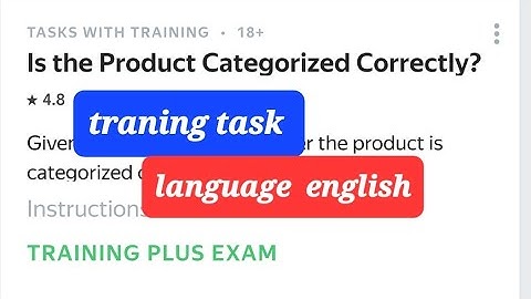 Is the Product Categorized Correctly? / traning task
