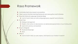 Building Contextual AI Assistants using Rasa a Machine Learning Framework