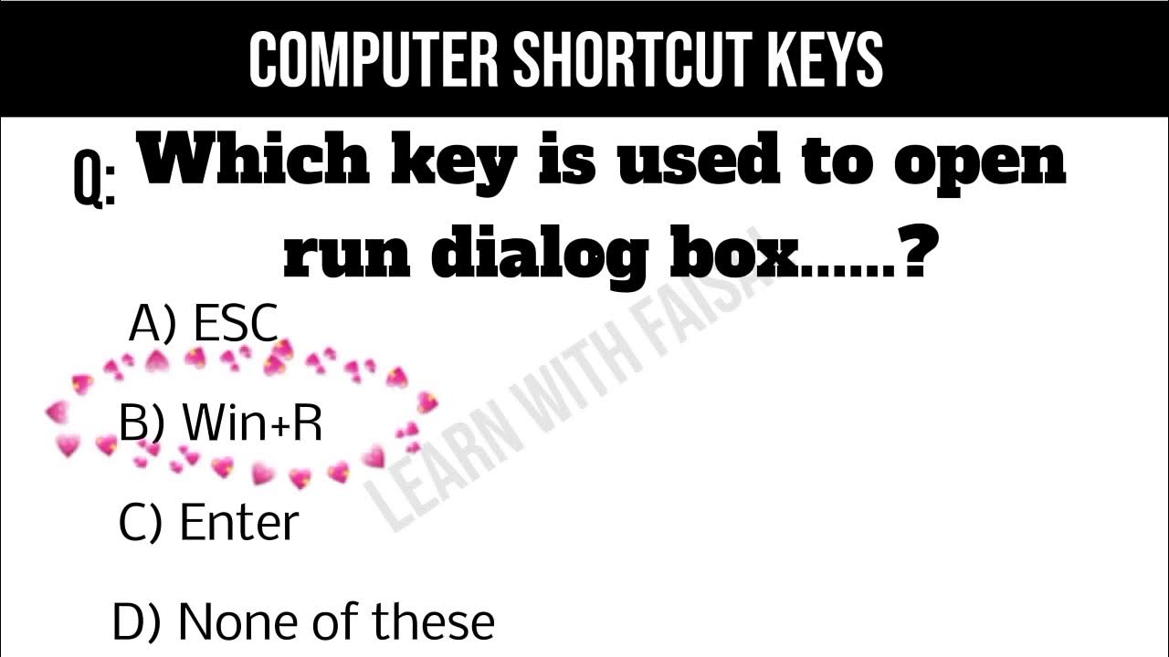 Shortcuts of Computer Computer shortcut mcqs computer shortcut