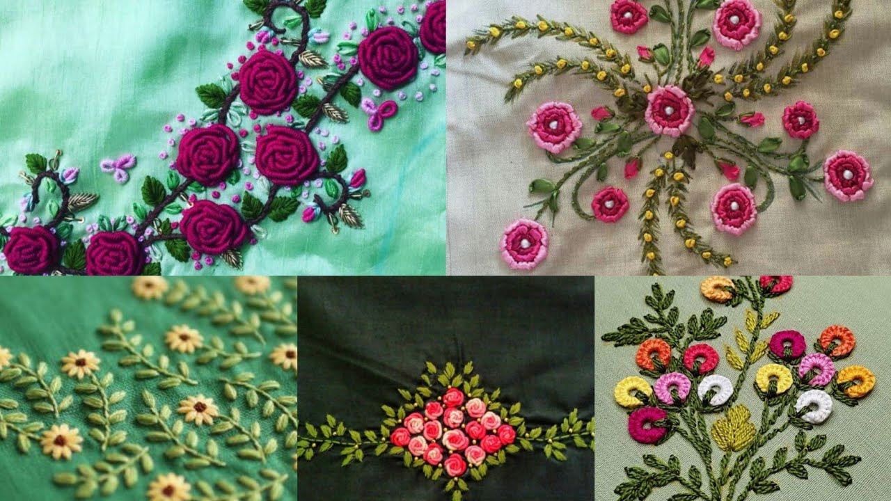 Simple Hand Embroidery Design/ Thread Work Embroidery Design/ Hand