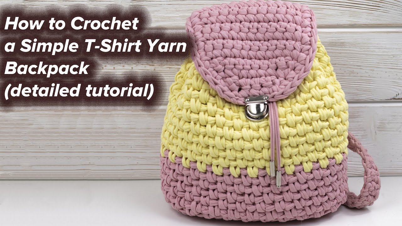 Crochet Bag with T-shirt Yarn  Crochet handbags patterns, Crochet  handbags, Crochet purse patterns