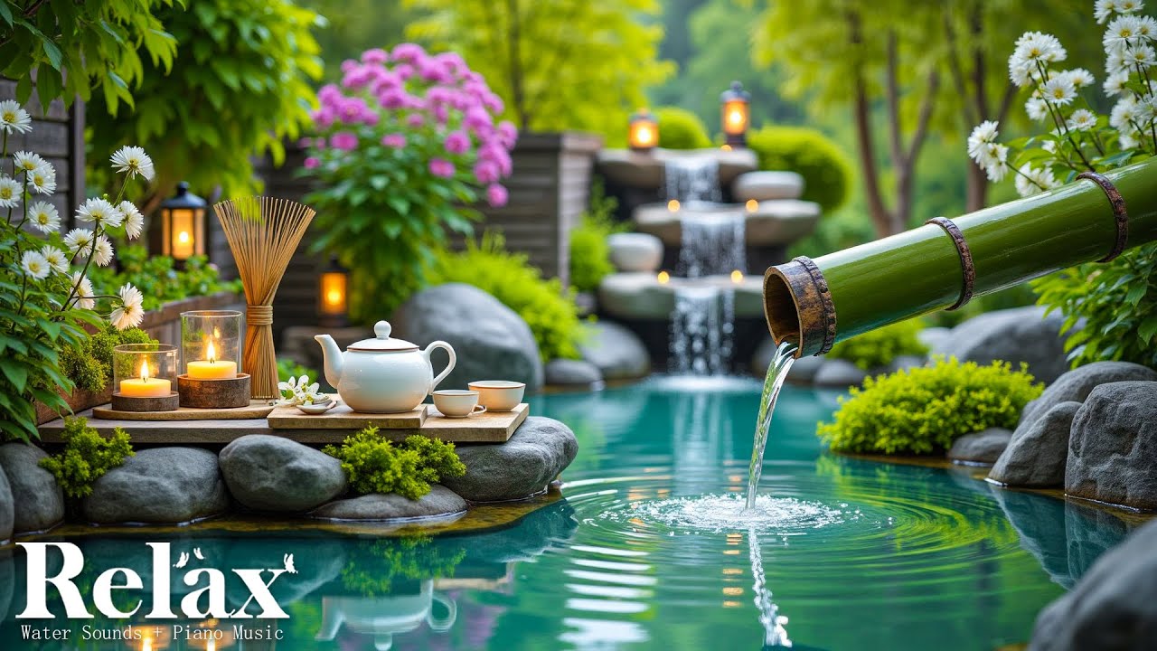 Спокойная фортепианная музыка + умиротворяющие звуки воды 🌿 Глубокое исцеление для снятия стресса,