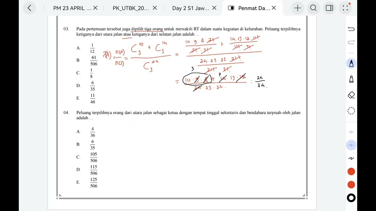 PEMBAHASAN SOAL PENALARAN MATEMATIKA (PM) MODIFIKASI (D-2) UTBK SNBT 2025
