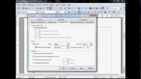 Comment ne pas numéroter la première page avec OpenOffice writer ?