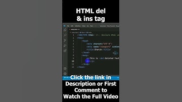 Html del and ins tag ( Deleted and Inserted Text )