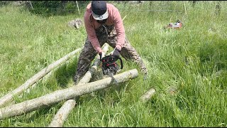 Unboxing My New Chainsaw Scheppach PCS380 vs Alder Logs!