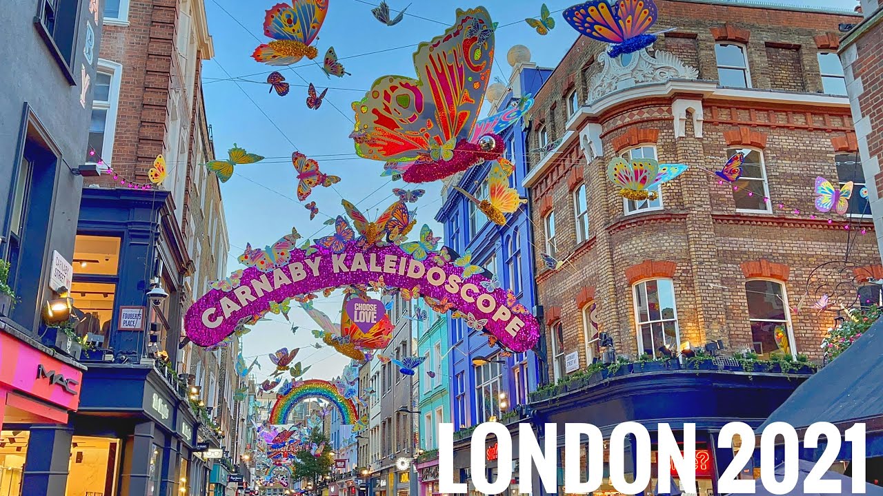 London Christmas Lights 2021 Carnaby Street 2021 Central London Walk