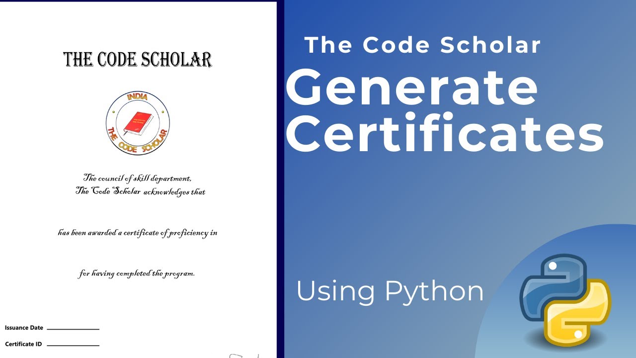 Bulk Certificates With PYTHON - YouTube