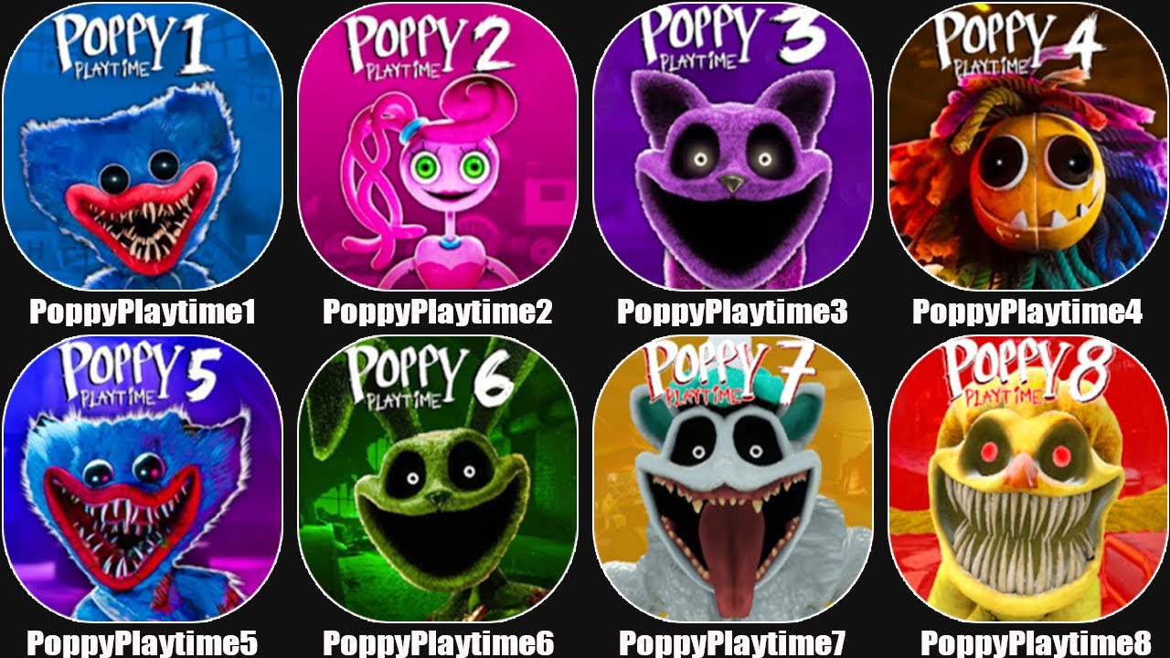 Poppy Playtime Chapter 1 to 8,Poppy Playtime 5 Fanmade,Poppy Playtime Chapter 4 Mobile,Poppy 3-2-1