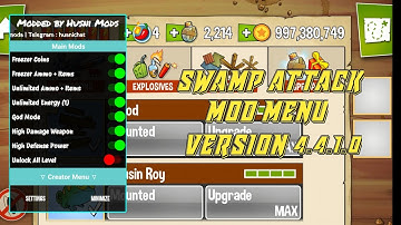 Swamp Attack Mod Menu Version 4.4.1.0 | No Password |  No Key