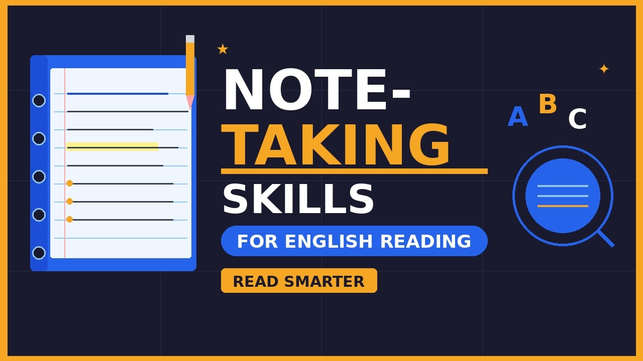 How to Take Notes While Reading in English 📚 - YouTube